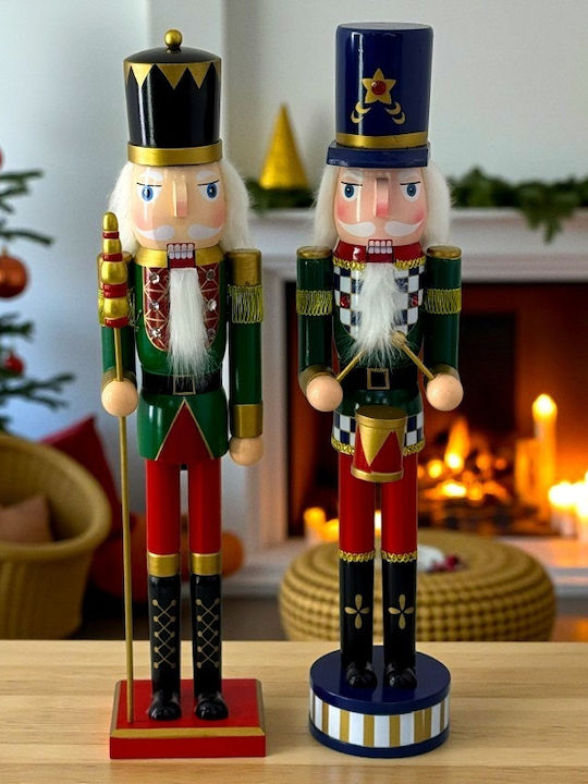 Velve Nutcracker de Crăciun Lemn Verde