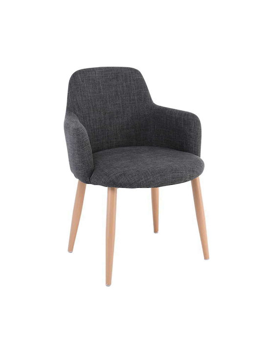 Soul Dining Room Fabric Armchair Grey 57x55x78cm