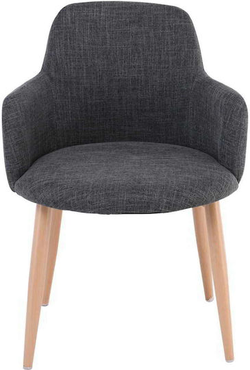 Soul Dining Room Fabric Armchair Grey 57x55x78cm