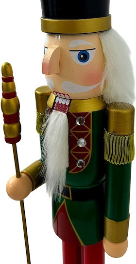 Velve Wooden Christmas Nutcracker Green
