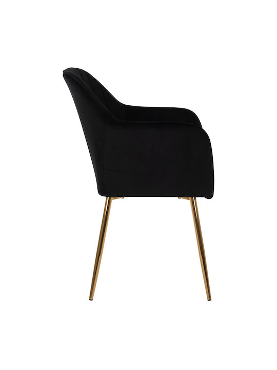 Sawyer Fotolii Sala de mese Catifelate Negru 1buc 55x60x83buc