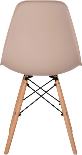 Twist Kitchen Polypropylene Chair Cappuccino 46x50x82cm 4pcs