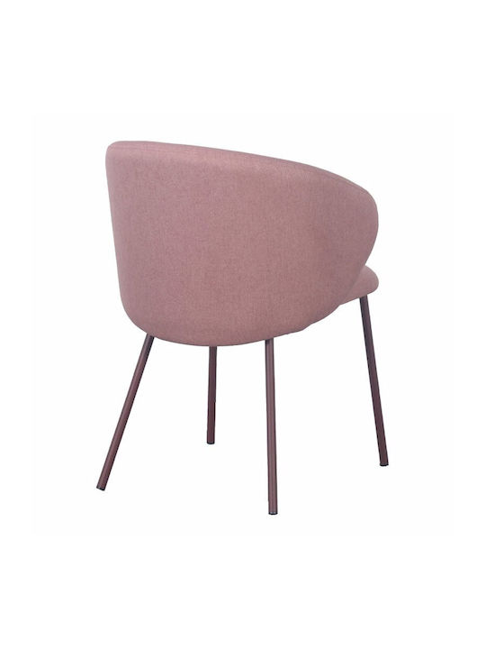 Kira Dining Room Fabric Chair Pink 56x56x56cm