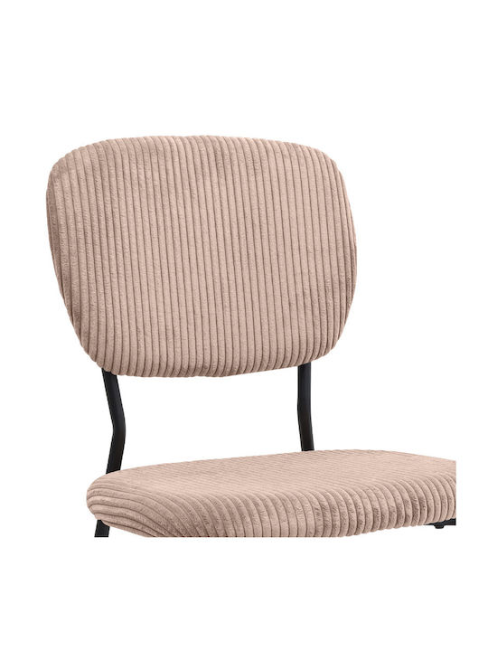 Kevin Dining Room Fabric Chair Mocha - Black 48x51x87cm
