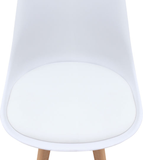 Viva Dining Room Polypropylene Chair White - Natural 48.5x54x80cm