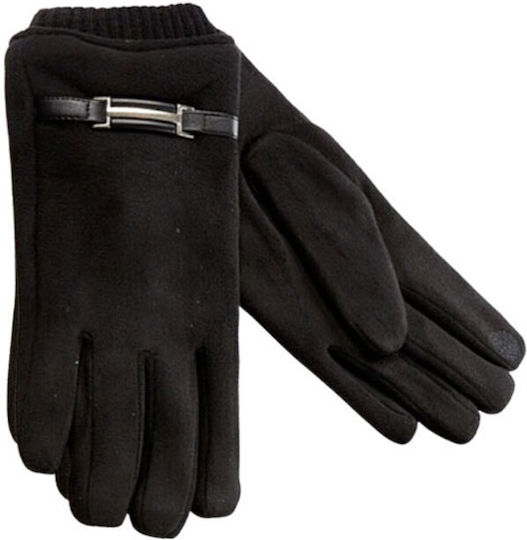 Set with Beanie Knitted in Black color
