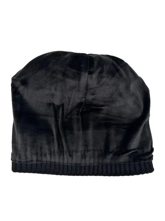 Set with Beanie Knitted in Black color