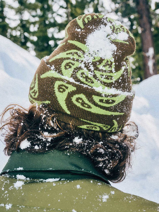 Beanie Unisex Σκούφος Πλεκτός σε Πράσινο χρώμα