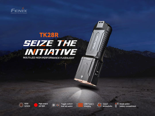 Fenix Wiederaufladbarer Handscheinwerfer LED IP68 mit Maximaler Helligkeit 6500 Lumen