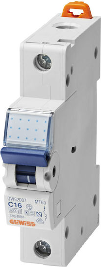 Gewiss Automatic Circuit Breaker 40A Single-pole AC GW92112