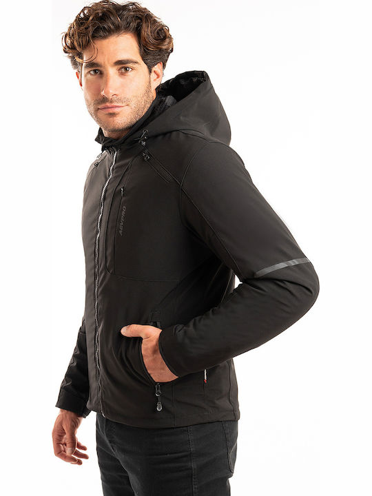 AGVpro Urbano-DR Men's Motorcycle Jacket Softshell 4 Seasons Waterproof Black