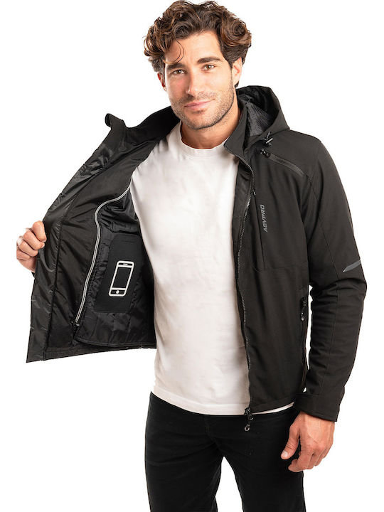 AGVpro Urbano-DR Men's Motorcycle Jacket Softshell 4 Seasons Waterproof Black