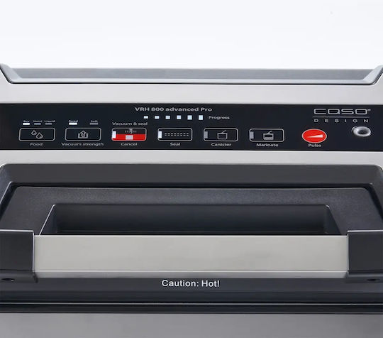 Sigilator Cu Vid Profesional Caso Germany Vrh 800 Advanced Pro Uscat Umed Lichid Marinare Vidare Oțel Inoxidabil