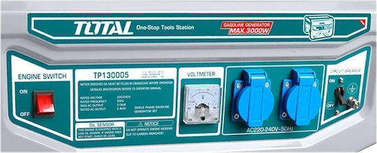 Total Generator Gasoline Four-stroke with Handle and Maximum Power 1.5kVA