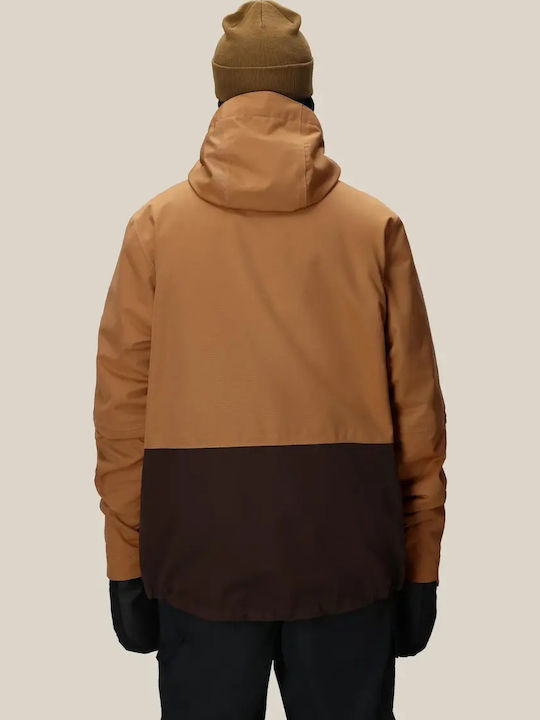 686 I-008289-1890 Ανδρικό Μπουφάν για Σκι & Snowboard Καφέ