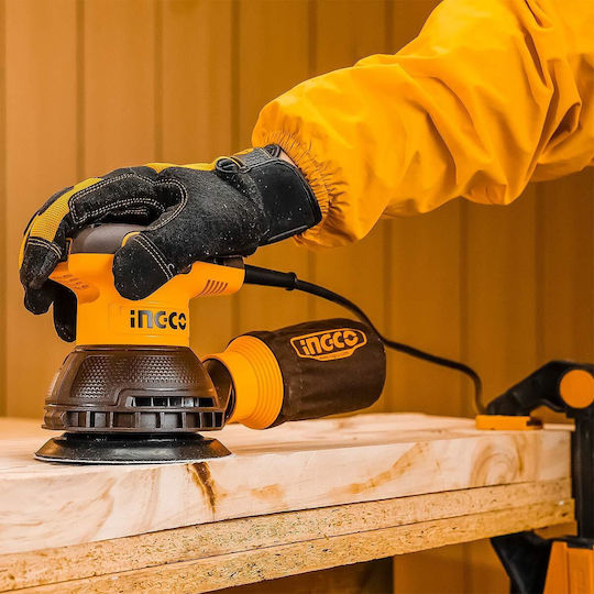 Ingco Electric Eccentric Sander 125mm Electric 320W with Speed Control and with Suction System