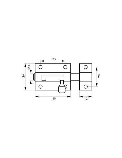 Bolt Inox 38 Mm Thirard 00109031