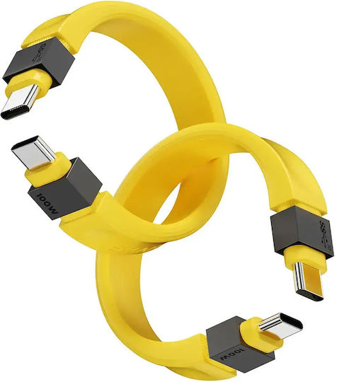 Sharge Flashadow USB 2.0 Kabel USB-C männlich - USB-C Gelb (SJX-SJ-CC-0.135-SY2-HUA)