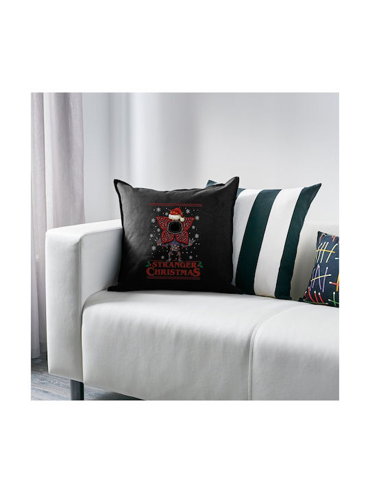 Koupakoupa Sofa Cushion Stranger Things Christmas 100% Cotton Black 50x50cm