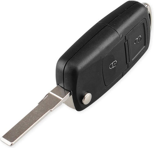 Techstar Car Key Case Compatible Volkswagen Seat Skoda Golf Leon Octavia 2 Buttons
