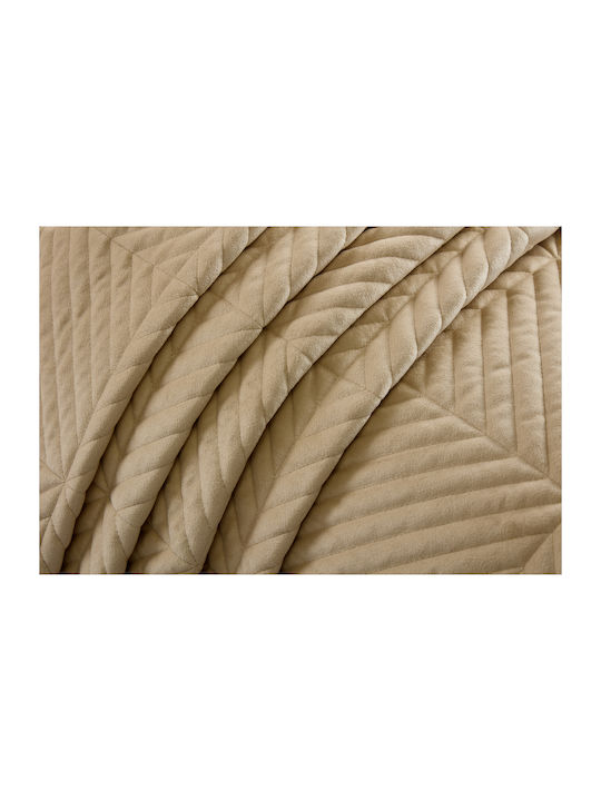 Liolios Home Palmira Σετ Κουβερλί Υπέρδιπλο Μπεζ 220x240cm
