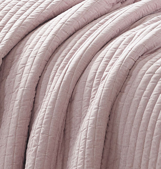 Liolios Home Coverlet Queen Size Dusty Rose 220x240cm