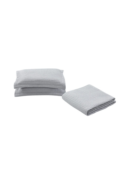 Liolios Home Покривало Полутораспално Lt Grey 180x240см