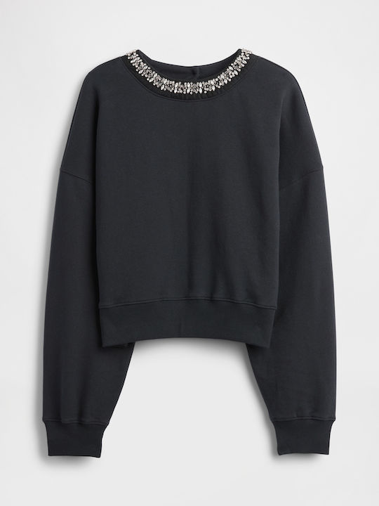 Cropped Women's Sweatshirt Black