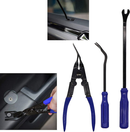 Set 46 Unelte Pentru Demontare Interior Auto Newevo Husă De Depozitare Robust Durabile Depozitare Ușoară Rezistente La Coroziune Uși Bord Audio Tapițerie Ornamente Albastre