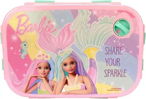 Пластмасово детско контейнерче за храна Barbie