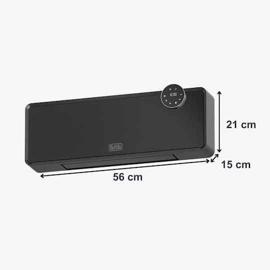 Black & Decker Ceramic Fan Heater Room Wall Negru 2500W