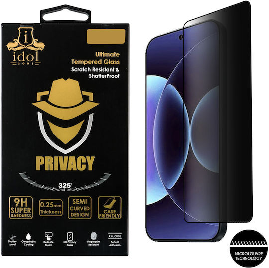 Idol 1991 0.25mm Full Glue Privacy Tempered Glass Black (Xiaomi 17 Pro Max)