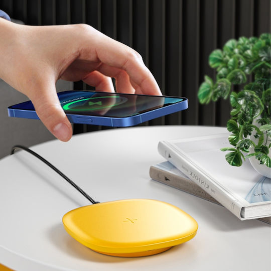 WK Ασύρματος Φορτιστής (Qi Pad) 15W Κίτρινος (WP-U165)