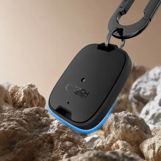 Tech-Protect Velar Fall für AirTag in Schwarz Farbe