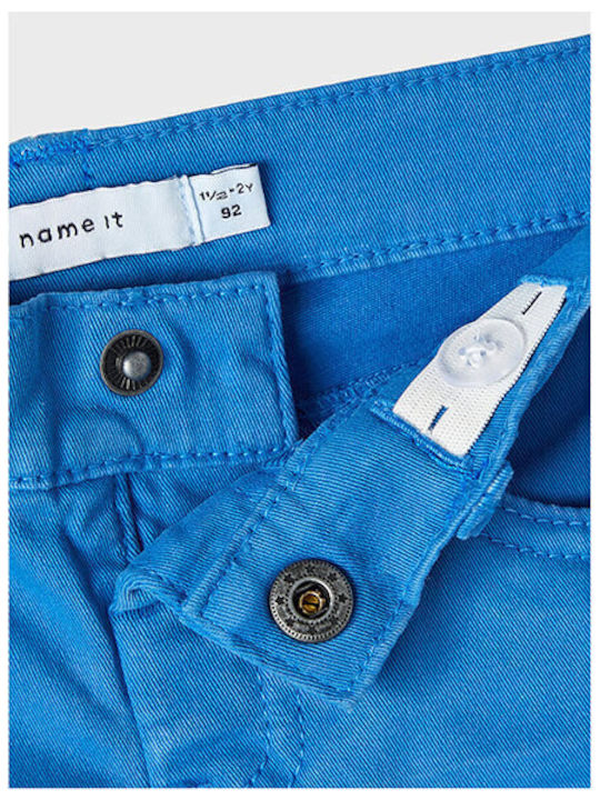 Șort/Salopetă Copii din Material Textil Albastru