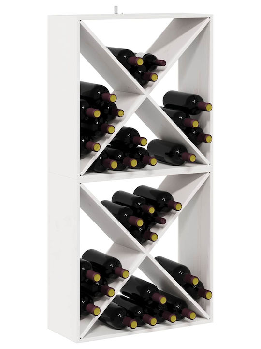 vidaXL Επιδαπέδια Κάβα Ποτών Λευκή 62x25x62εκ.