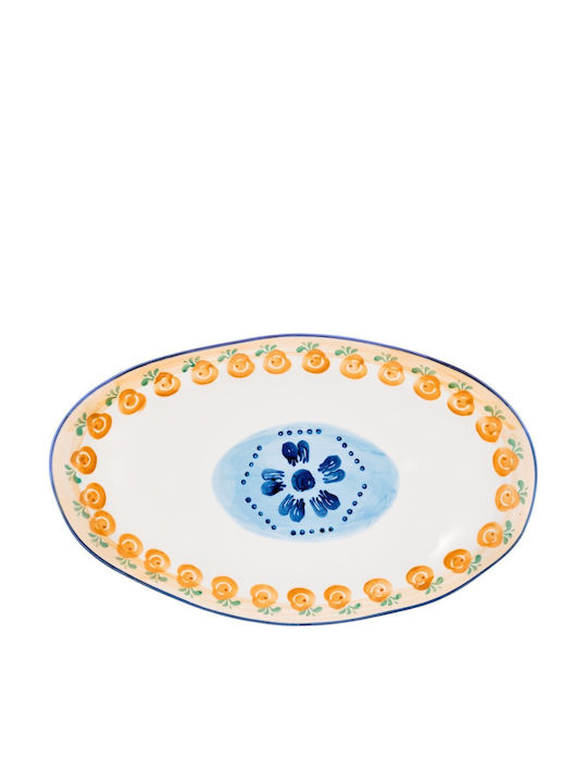 Björn Servierplatte Oval aus Porzellan Bunt 36.5x22cm 2Stück
