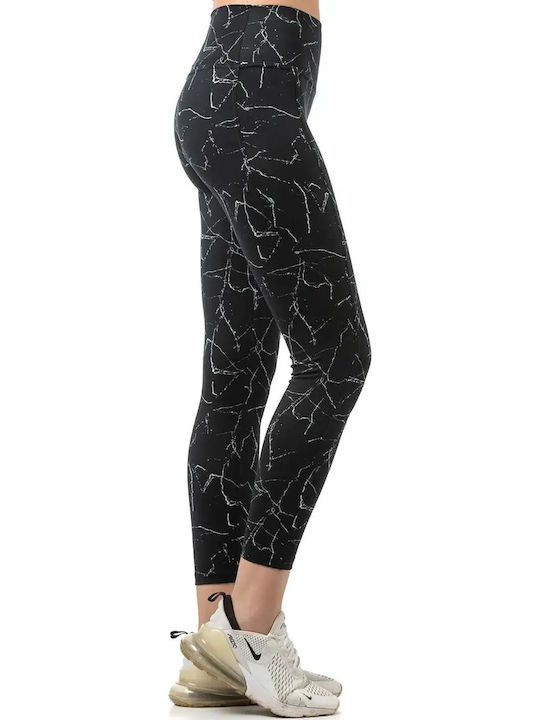 Training Γυναικείο Μακρύ Κολάν Ψηλόμεσο Marble Print