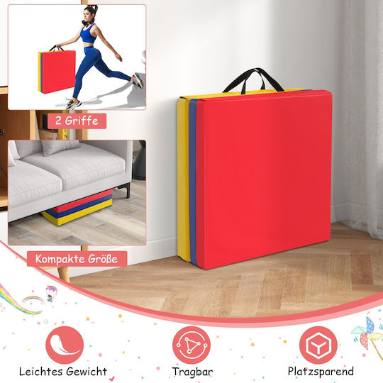 Costway Αναδιπλούμενο Στρώμα Pilates Πολύχρωμο (180x60cm)
