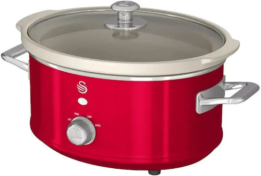 Swan Retro Electrică Cazan 200W cu Capacitate 3.5lt Roșie