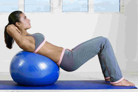 Ruilin 100624 Minge Pilates 75cm , 1.28kg în culoare Gri