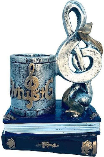 Polyresin Halter Musikalische Motive Büroaccessoires 10x13 cm Blau