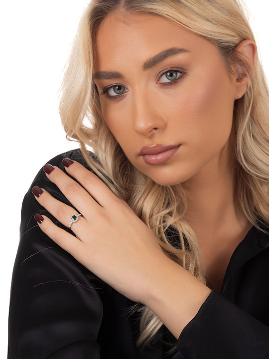 Oxzen Ring with Zircon made of Silver