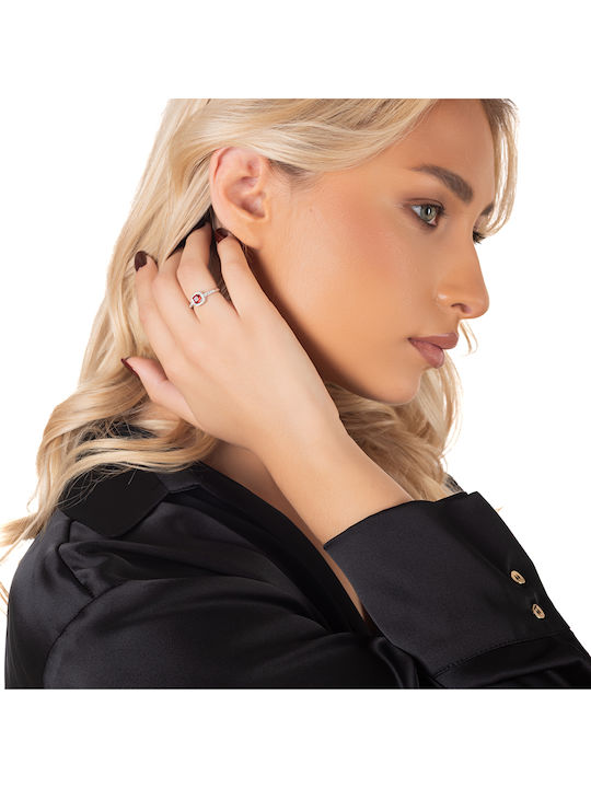 Oxzen Damen Ring mit Zirkonia aus Silber