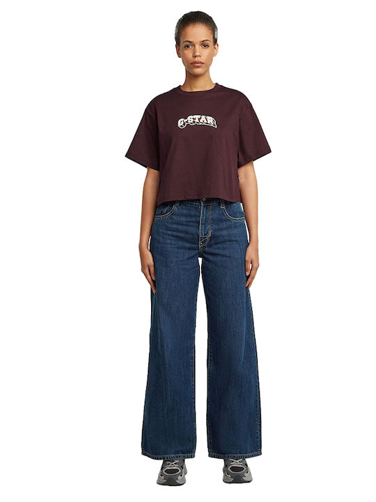 Damen T-Shirt Bordeaux