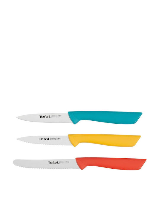 Tefal Colorfood Комплект Ножове от Неръждаема Стомана 3 Бройки