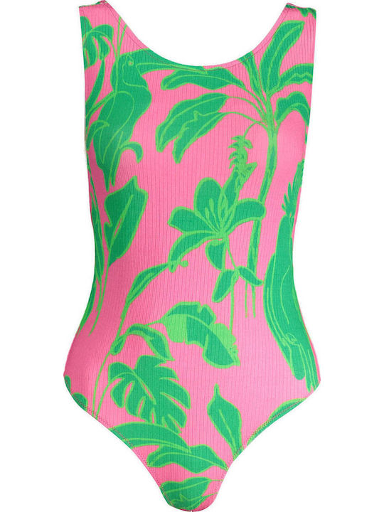 Sleeveless Bodysuit Tropical Multicolour