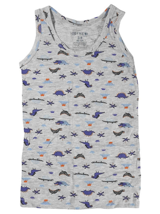 Defne Baby Dinos Kids' Undershirt Tank Top Gray