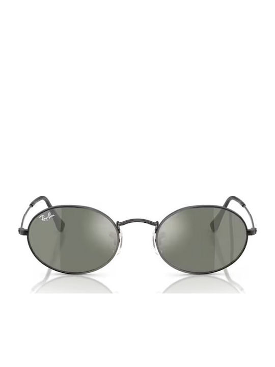 Ray Ban Unisex Sonnenbrille mit Schwarz Metall Gestell und Silber Spiegel Linse RB3547N 002/39