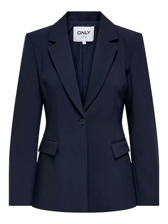 Only Long Women's Blazer Tlr Blue